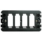 VIMAR - Supporto 4 Moduli Standard con Viti per Scatole Incasso Rettangolari Unificate 4 Moduli Nero