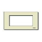 VIMAR - Placca 4 Moduli Speciali Resina Avorio per Scatole Incasso Rettangolari Unificate Fissaggio Scatto Supporto 08532S