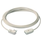VIMAR - Cavo prolunga 3G0,75 mm2 5m bianco, spina piatta 2P+T 10A 250V, presa SICURY, potenza max 2300W, standard italiano tipo SPA11 e P11.