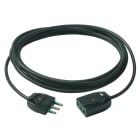 VIMAR - Cavo prolunga 3G1 5m nero, cordone prolungatore lineare 5 metri, cavo 3G1 mm2 H05VV-F, spina 2P+T 16 A 250 V, presa SICURY, potenza 3680 W.