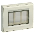 VIMAR - Calotta per Apparecchi Standard 3 Moduli 8000, Avorio RAL 9001 con Grado di Protezione IP55 e Scatola da Incasso Unificata