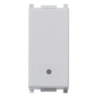 VIMAR - Interruttore 1P 10Ax Silver Illuminabile Tasto Sostituibile Max 100 W Per Lampade Con Alimentatore Integrato