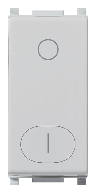 VIMAR - Interruttore 2P 16Ax Silver Illuminabile Tasto Sostituibile Max 200 W Per Lampade Con Alimentatore Integrato