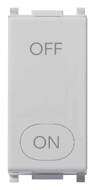 VIMAR - Interruttore 2P 20Ax Silver Illuminabile Tasto Sostituibile Max 250 W Per Lampade Con Alimentatore Integrato