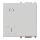 VIMAR - Tasto Intercambiabile 2 Moduli Simbolo O I Per Interruttore 2P 14015.0 Illuminabile Ad Anello Silver