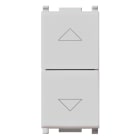 VIMAR - Commutatore 2P 10Ax Due Tasti Silver Frecce Direzionali Off Centrale 250V~ 6 Morsetti Max 100W Lampade Alimentatore Integrato Iec 60669-1:2017