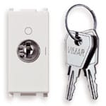 VIMAR - Pulsante 2P 16A con Chiave Bianco 250V