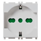 VIMAR - Presa Universale Silver Sicury 2P+T 16A 250V~ Standard Italiano P40 - 2 Moduli
