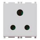 VIMAR - Presa Sicury 2P+T 5A Inglese Silver - Standard 250 V~ 2 Moduli