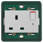 VIMAR - Presa 2P+T 13A Inglese Interruttore Silver Sicury Standard Con Supporto Per Installazione In Scatole Quadrate Da Completare Placca 3 Moduli