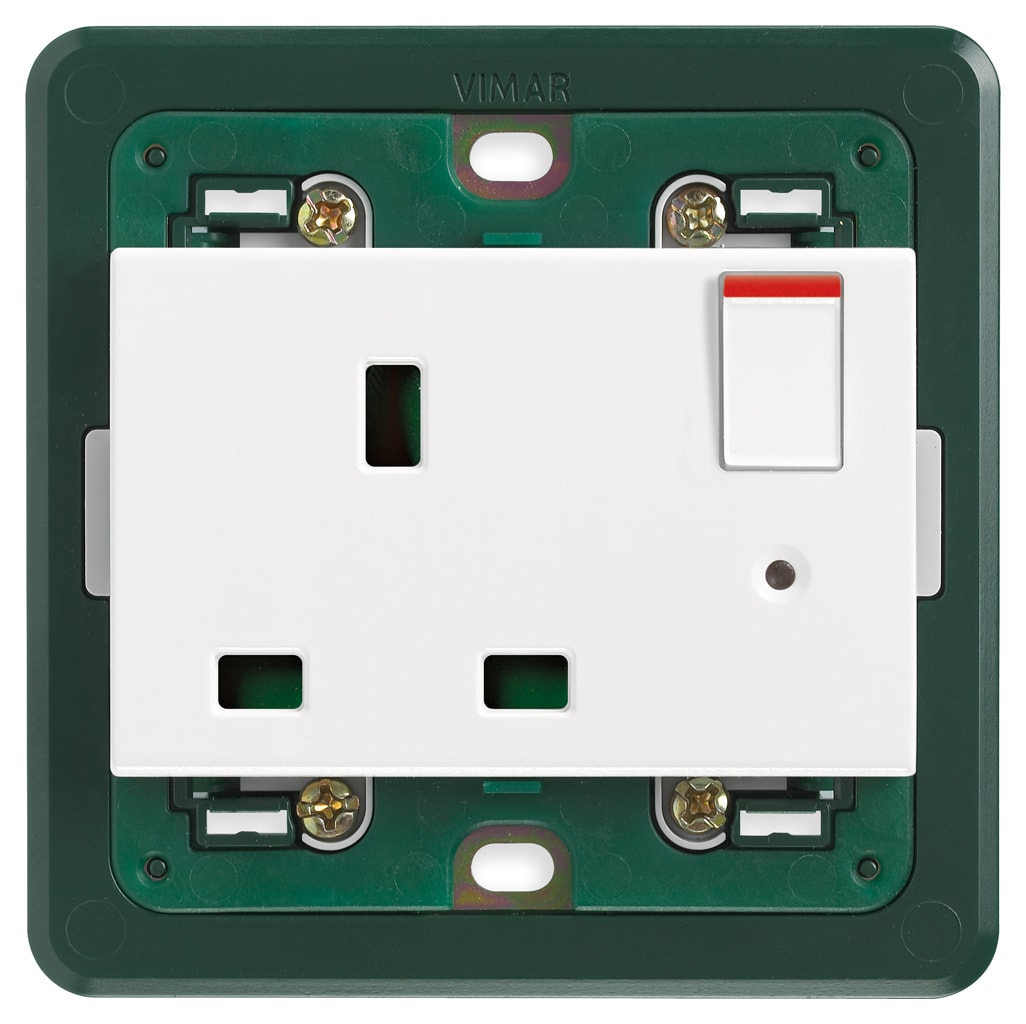 VIMAR - PRESA 2P+T 13A INGLESE INTERR. BIANCO