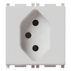 VIMAR - Presa 2P+T 10A Svizzero Tipo 13 Silver - Standard 250 V~ 2 Moduli