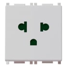 VIMAR - Presa Sicury 2P+T 16A Standard Euroamericano Polarizzato Silver - 2 Moduli