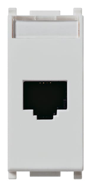 VIMAR - Presa RJ45 Netsafe Cat5E UTP Silver - Connettore Universale T568A/B, 8 Contatti, Morsetti Ad Incisione Isolante
