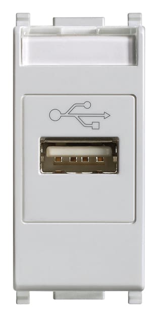 VIMAR - Presa USB Standard con Morsetti a Vite - Argento