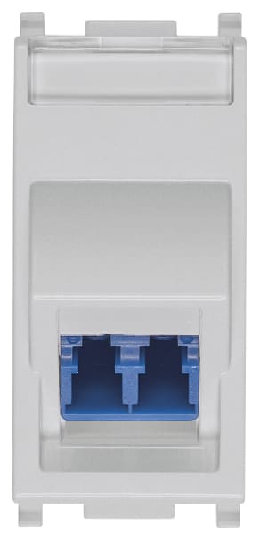 VIMAR - Presa Ottica Monomodale 9/125 µm con Adattatore Lc Duplex Silver