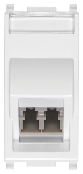 VIMAR - Presa Ottica Multimodale 50/125 Lc Bianco con Adattatore Duplex