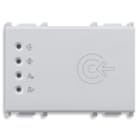 VIMAR - Lettore transponder esterno KNX Silver, 2 uscite relè NO 4 A 24 V~, 2 ingressi, alimentazione 12-24 V~ 50-60 Hz e 12-24 Vdc, 3 moduli.