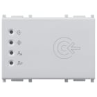 VIMAR - Lettore di carte a transponder tropicalizzato KNX per esterno, 2 uscite a relè, 2 ingressi, alimentazione 12-24 V, Silver, 3 moduli.