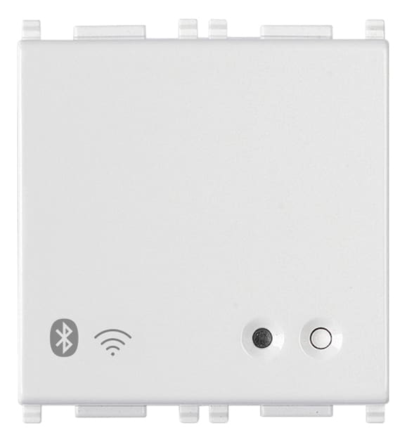 VIMAR - Gateway IoT bianco 2 moduli, Bluetooth Wi-Fi per integrazione e supervisione VIEW Wireless, alimentazione 100-240 V, Cloud e App per smartphone.