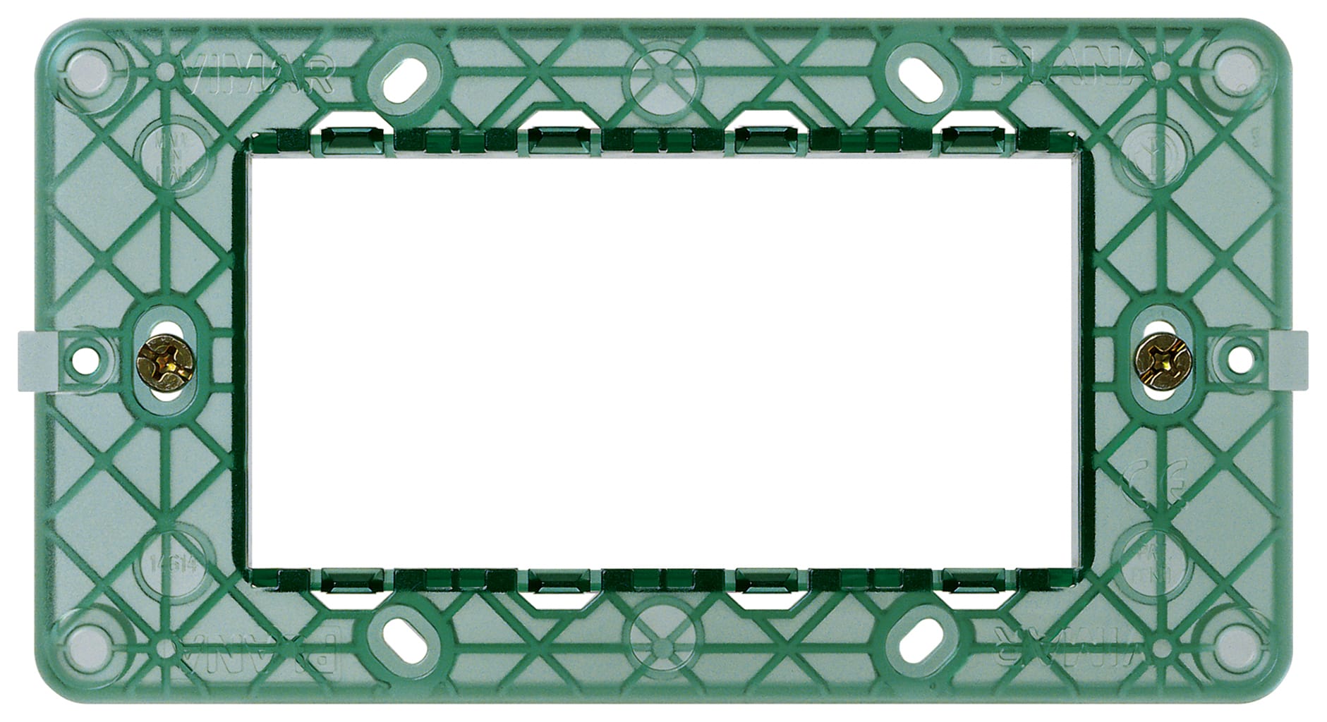 VIMAR - Supporto 4 Moduli con Viti per Scatole 4 Moduli