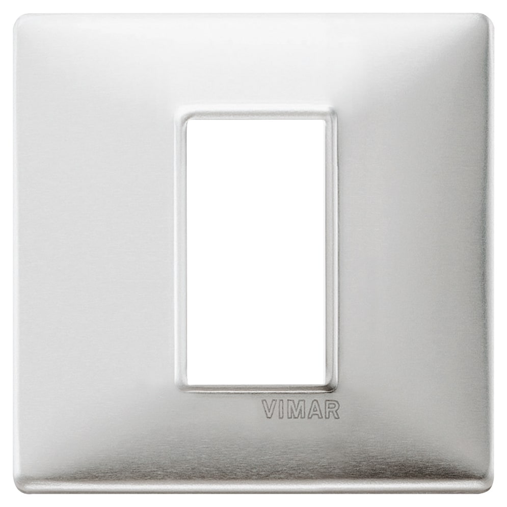 VIMAR - PLACCA 1M ALLUMINIO SPAZZOLATO