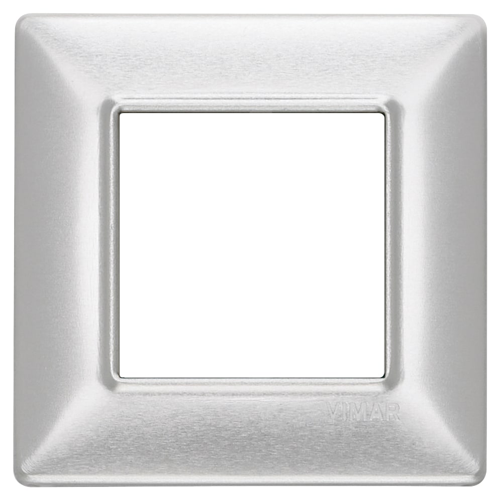 VIMAR - PLACCA 2M ALLUMINIO SPAZZOLATO