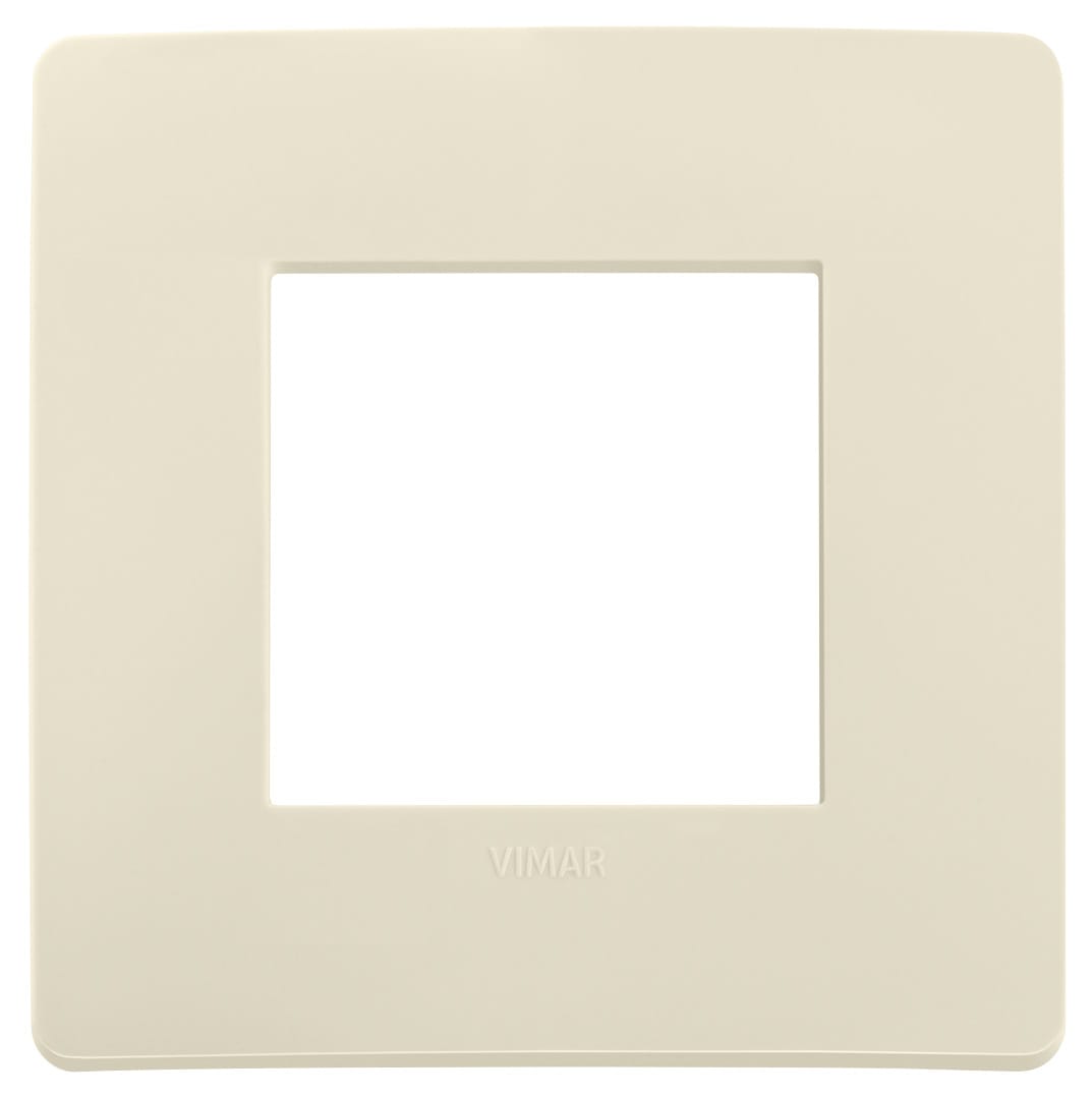 VIMAR - PLACCA PLANA UP 2M AVORIO MATT