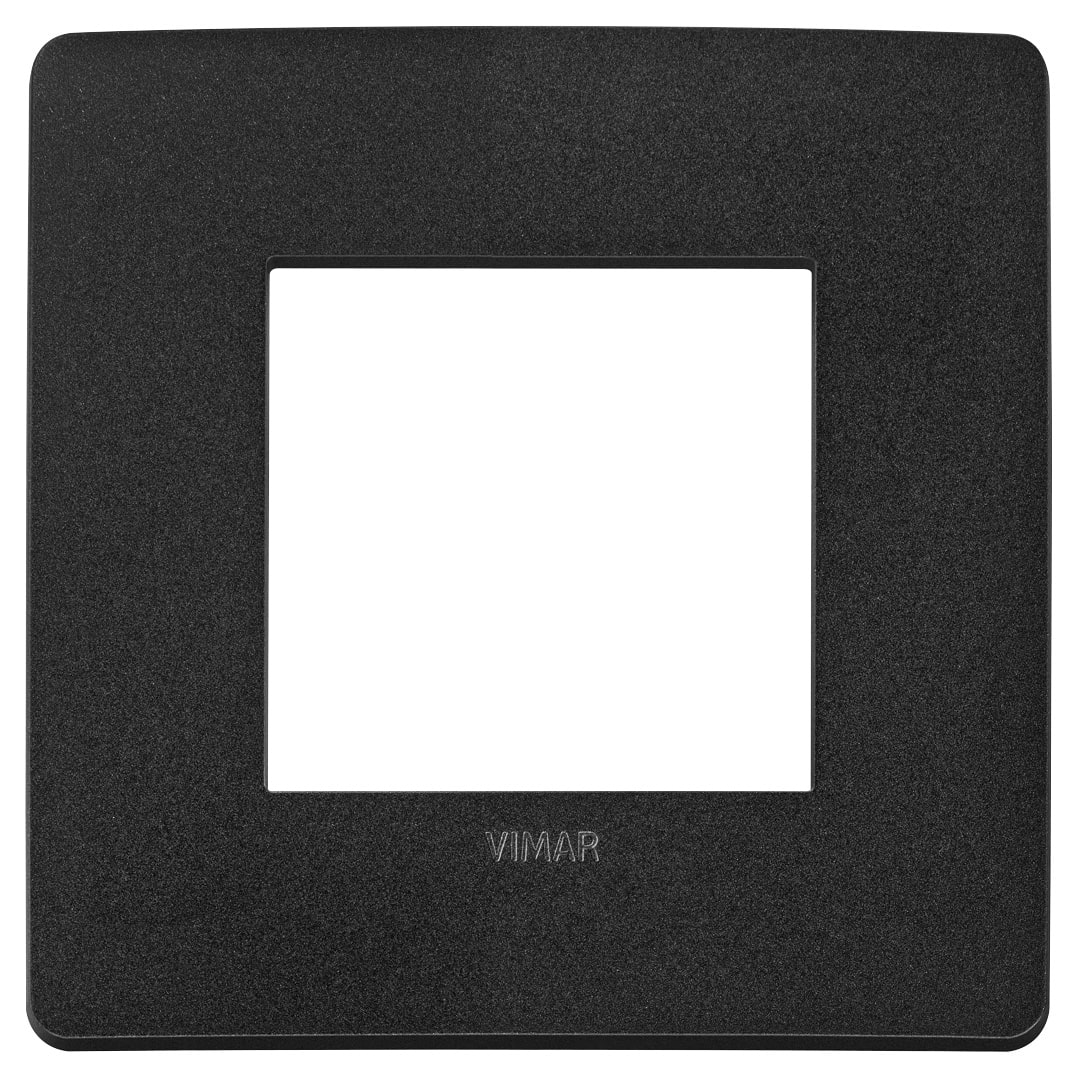 VIMAR - PLACCA PLANA UP 2M NERO MATT