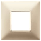 VIMAR - Placca 2 Moduli in Tecnopolimero Champagne Opaco