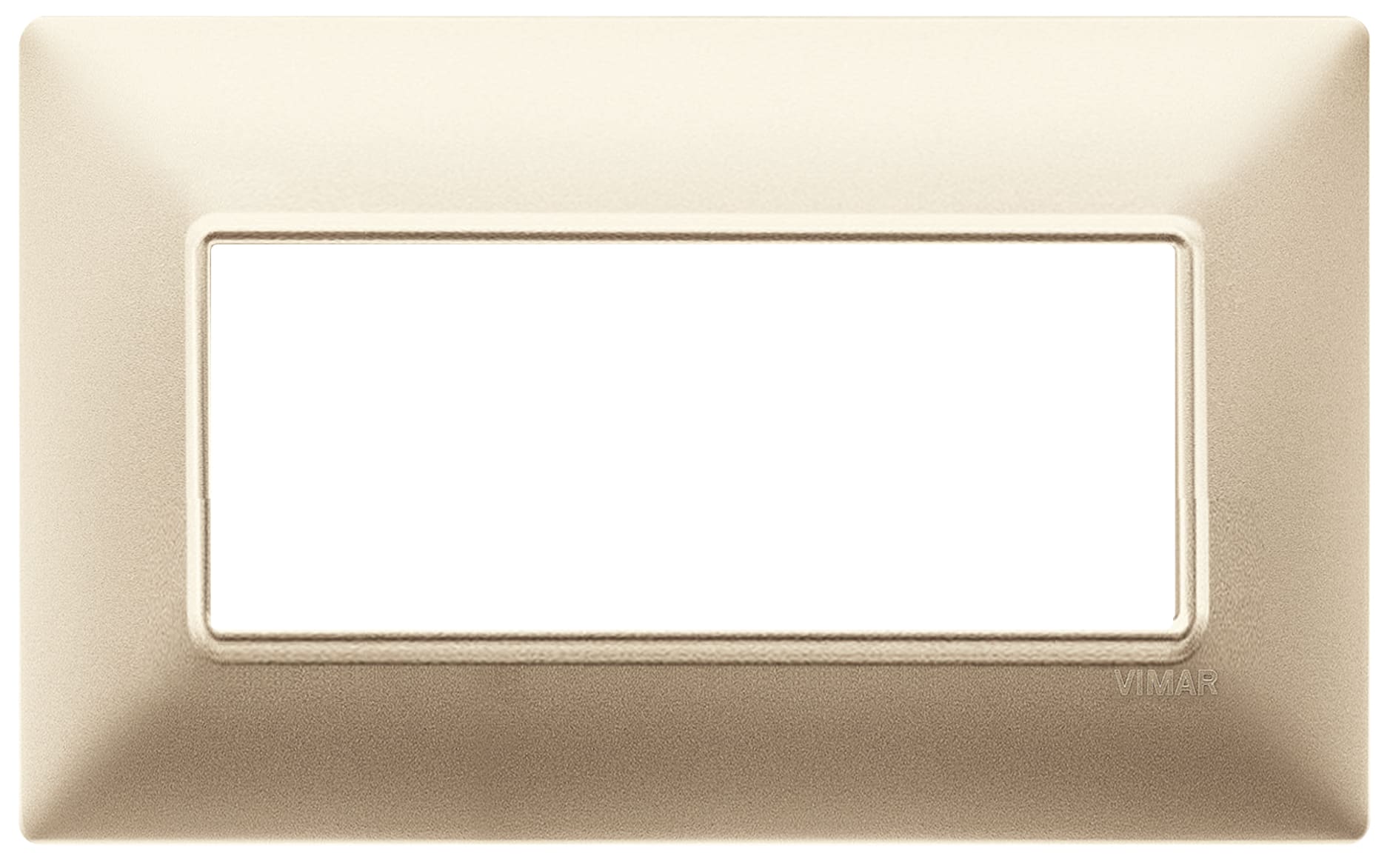 VIMAR - Placca 5 Moduli Tecnopolimero Vernice Champagne Opaco