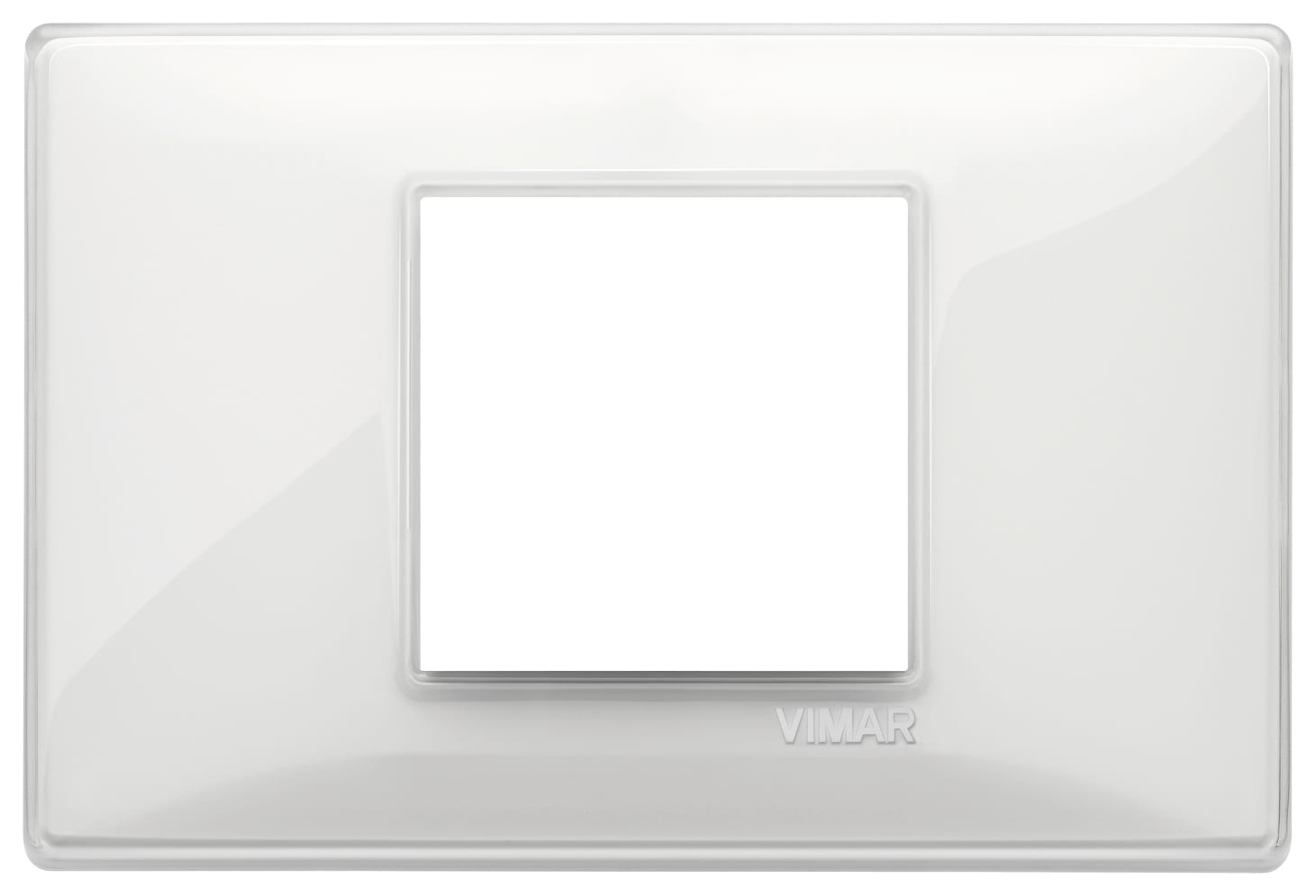 VIMAR - Placca 2 Moduli Centrali Tecnopolimero Reflex Neve