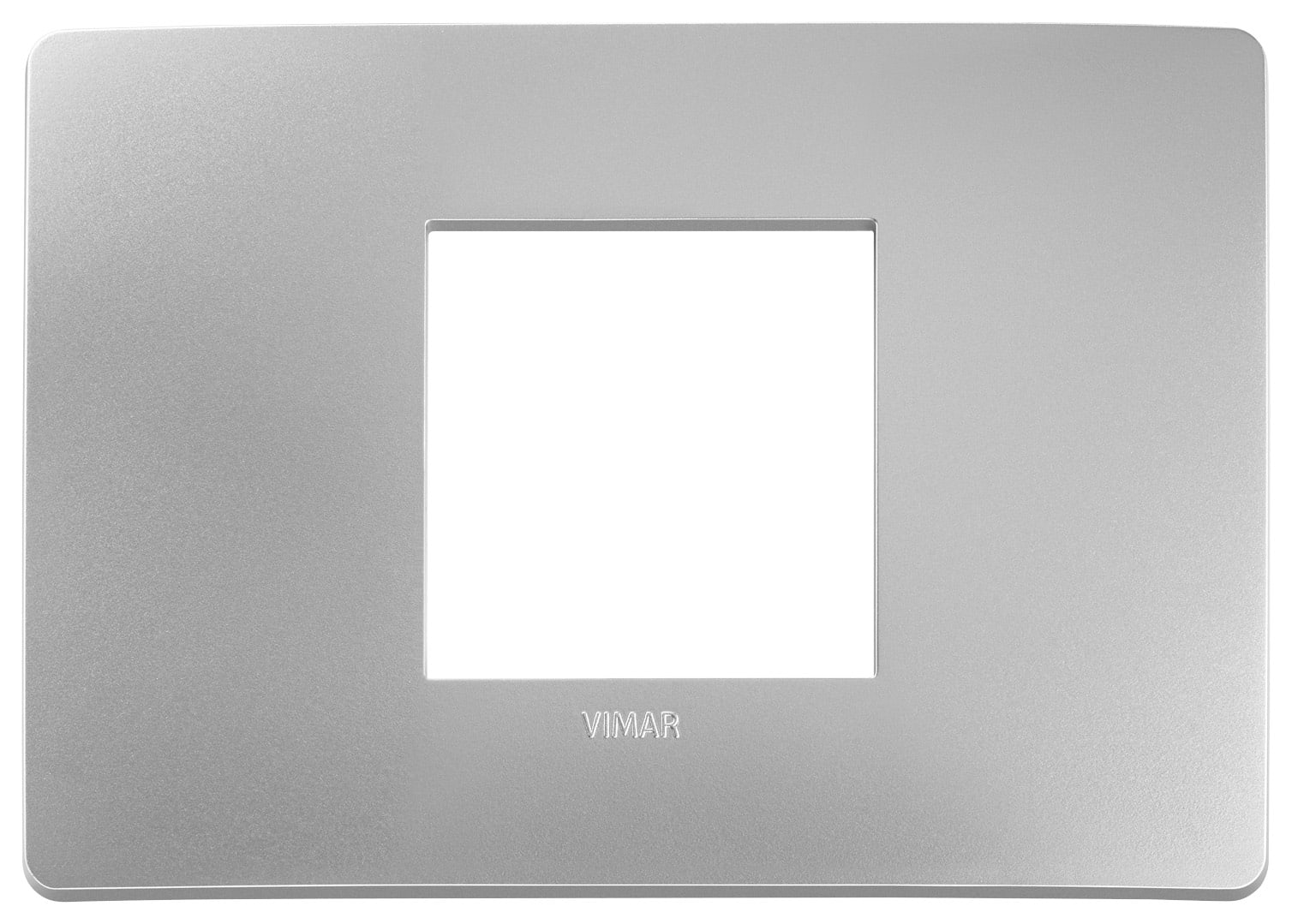 VIMAR - PLACCA PLANA UP 2M CENTR. ARGENTO