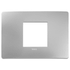 VIMAR - PLACCA PLANA UP 2M CENTR. ARGENTO