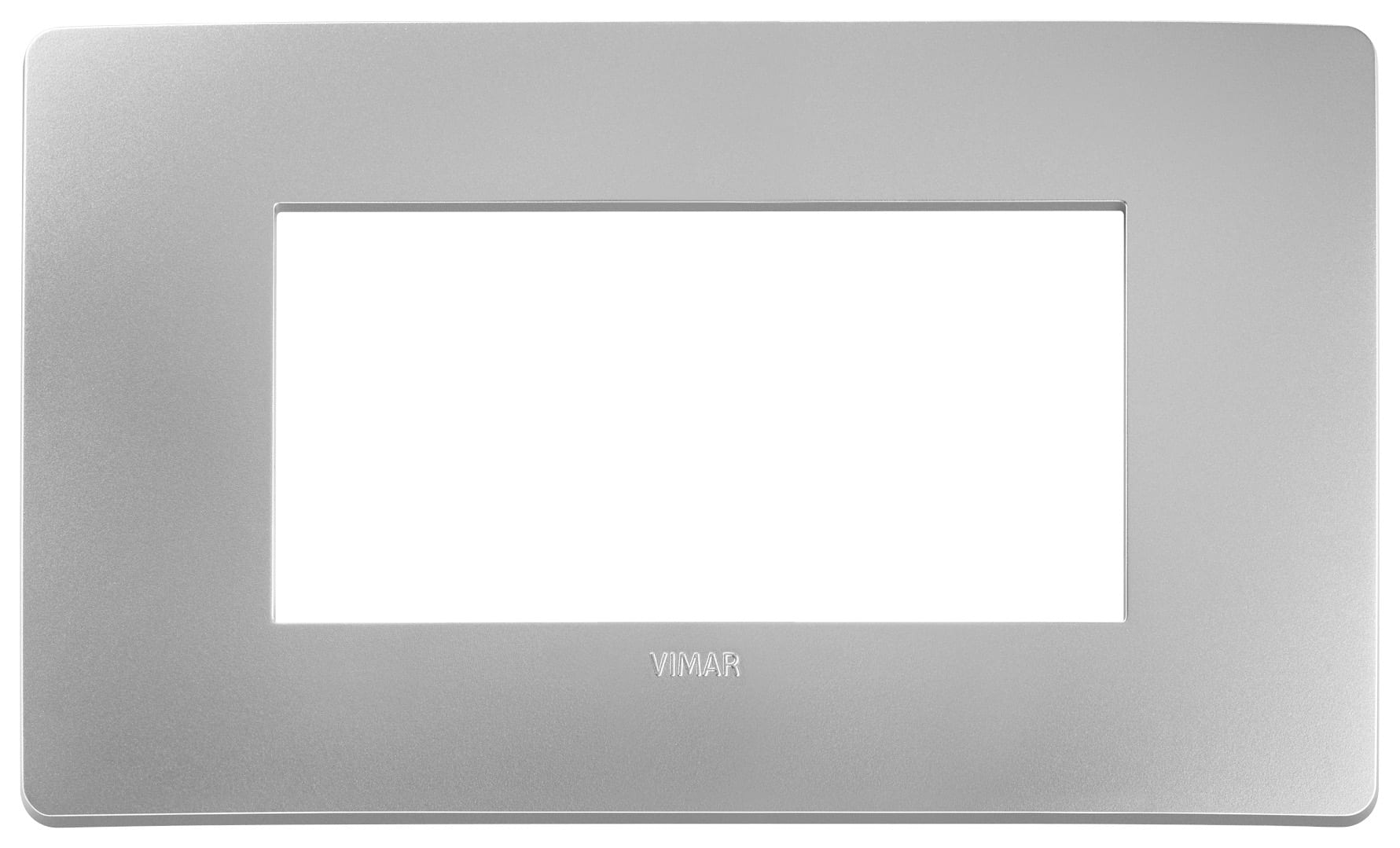 VIMAR - PLACCA PLANA UP 4M ARGENTO