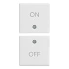 VIMAR - DUE MEZZI TASTI 1M SIMBOLI ON/OFF BIANCO