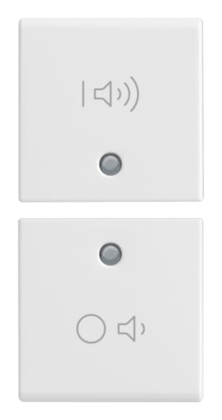 VIMAR - Due Mezzi Tasti 1M On/Off Volume Bianco Intercambiabili Modulo Simboli Volume E O