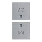 VIMAR - Due Mezzi Tasti Intercambiabili 1 Modulo Sorg./Traccia Simboli Cambio Funzione Silver