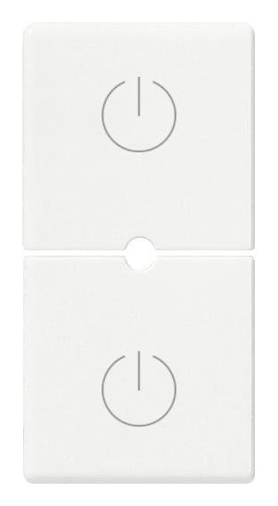 VIMAR - DUE MEZZI TASTI 1M SIMBOLI TOGGLE BIANCO