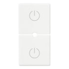 VIMAR - DUE MEZZI TASTI 1M SIMBOLI TOGGLE BIANCO