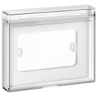 VIMAR - Calotta Protetta IP44 con Portello Trasparente, 3 Moduli - Installazione su Scatola da Incasso - Compatibile con Eikon Exé, Linea, Arké, Plana