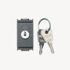 VIMAR - Interruttore 2P 16(3)A con Chiave Grigio per Montaggio Indipendente - Serie Idea IP20, II, III, 1,5-4 mm2, Pti250, 850°C Glow Wire