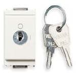 VIMAR - Pulsante 2P 16A con Chiave Bianco 250V