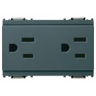 VIMAR - DUE PRESE 2P+T 15A USA+SASO GRIGIO