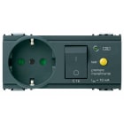 VIMAR - Presa Sicury 2P+T 16A Standard Italiano con Interruttore Magnetotermico Differenziale 1P+N C16, 230V Grigio - 4 Moduli