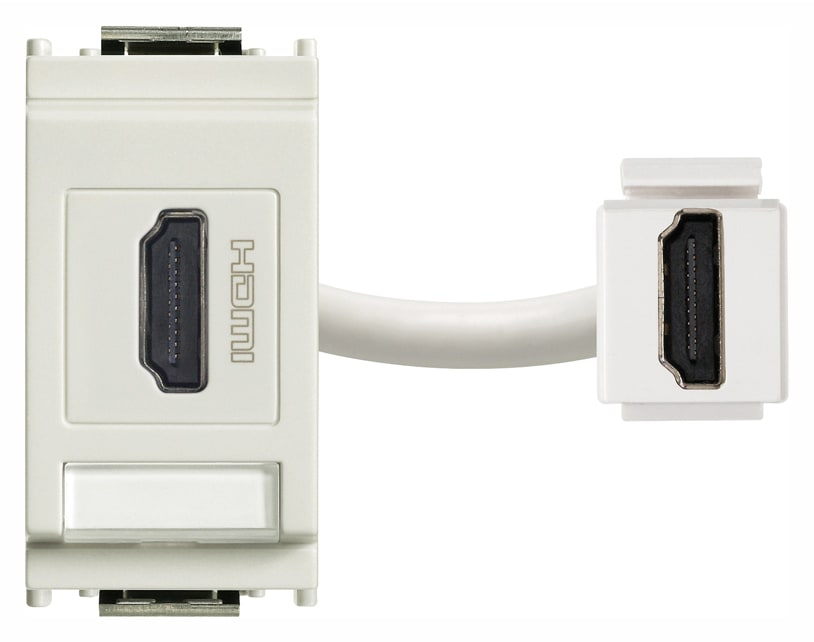 VIMAR - Presa HDMI 2.1B Bianco Standard Keystone - Aggancio Presa Keystone Bianco