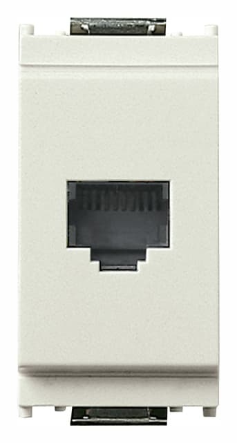 VIMAR - Presa Rj11 6/4 Bianco - 6 Posizioni 4 Contatti Morsetti A Vite