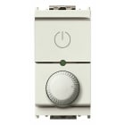 VIMAR - Dimmer universale 230V bianco, taglio di fase, per lampade 40-400W, LED 3-200W, comando ON/OFF, potenziometro rotativo, non per Isoset.