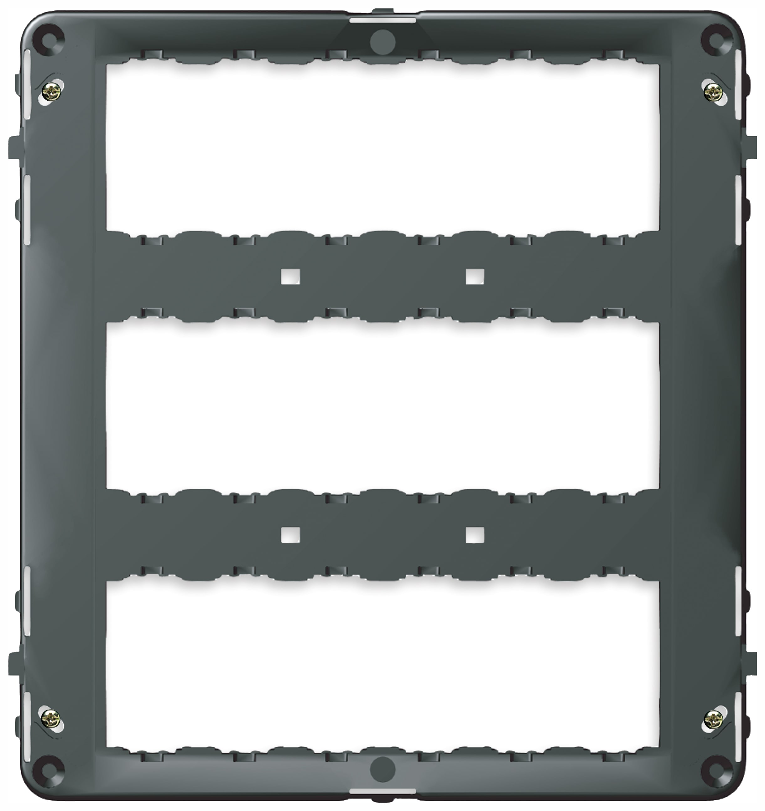 VIMAR - Supporto 18 Moduli con Viti per Scatola Da Incasso V71321 o Parete 09921 Grigio