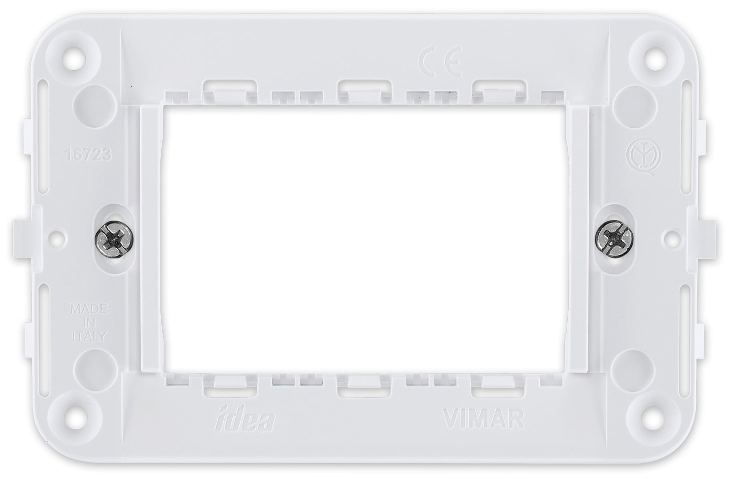VIMAR - Supporto 3 Moduli Arké Idea con Viti Bianco per Apparecchi Arké e Placche Idea Scatole 3 Moduli